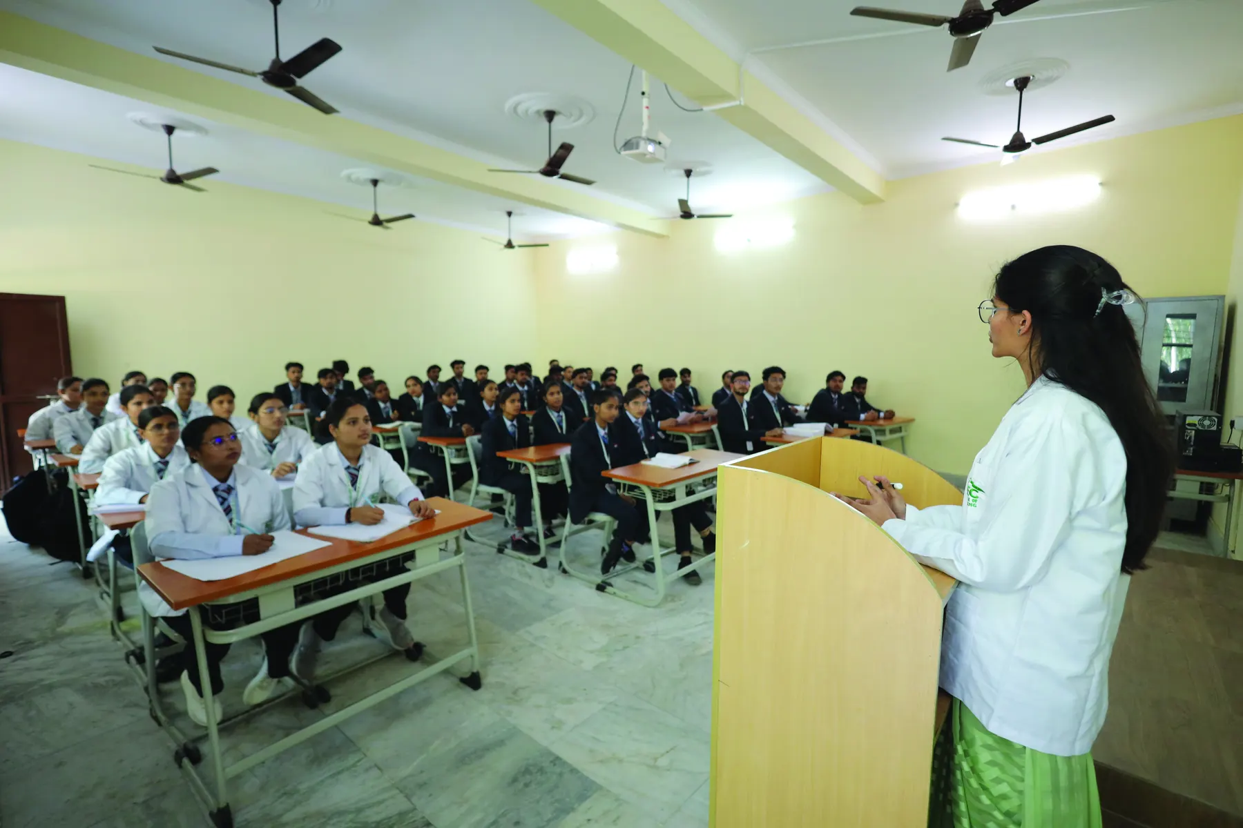 Nursing students attending a lecture at the HEC Department of Nursing